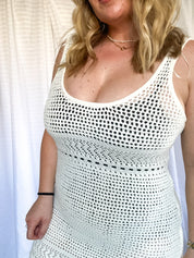 Mariposa Crochet Dress, cream