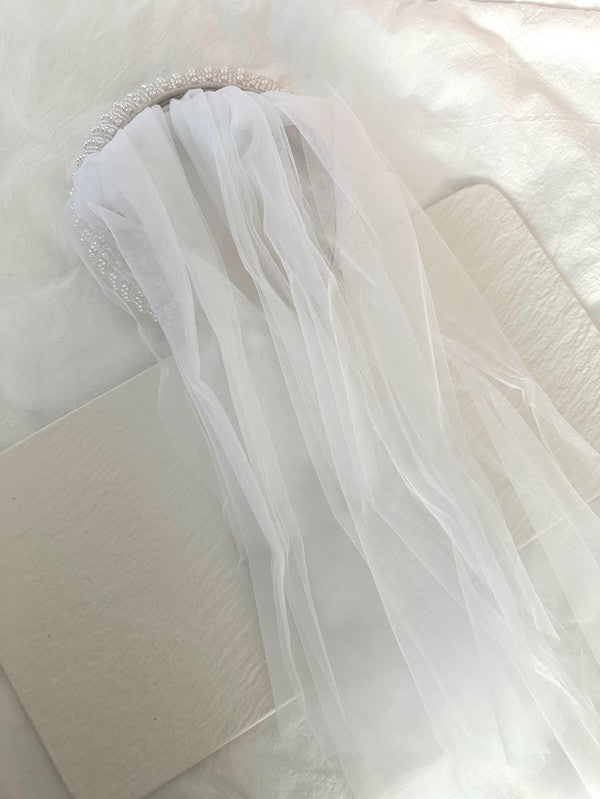 Pearl Headband with detachable veil