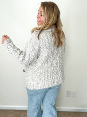 Harbor oversized Cardigan, heather grey