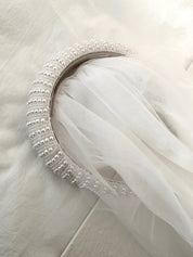 Pearl Headband with detachable veil