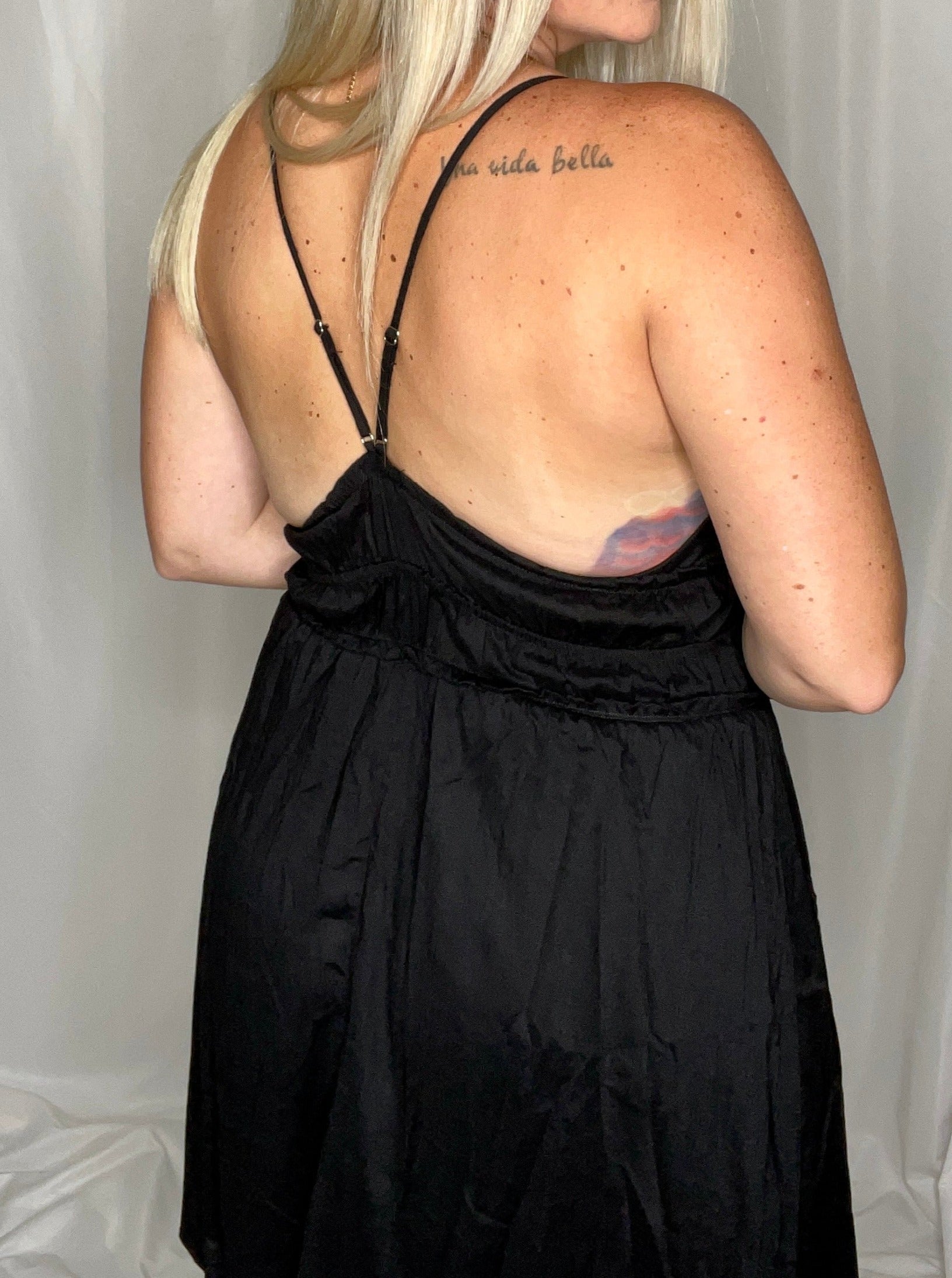 Harley elastic waist dress, black