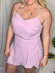 Eyes On You drape dress, lavender