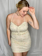 Spring Dream Floral dress, ivory