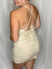 Spring Dream Floral dress, ivory