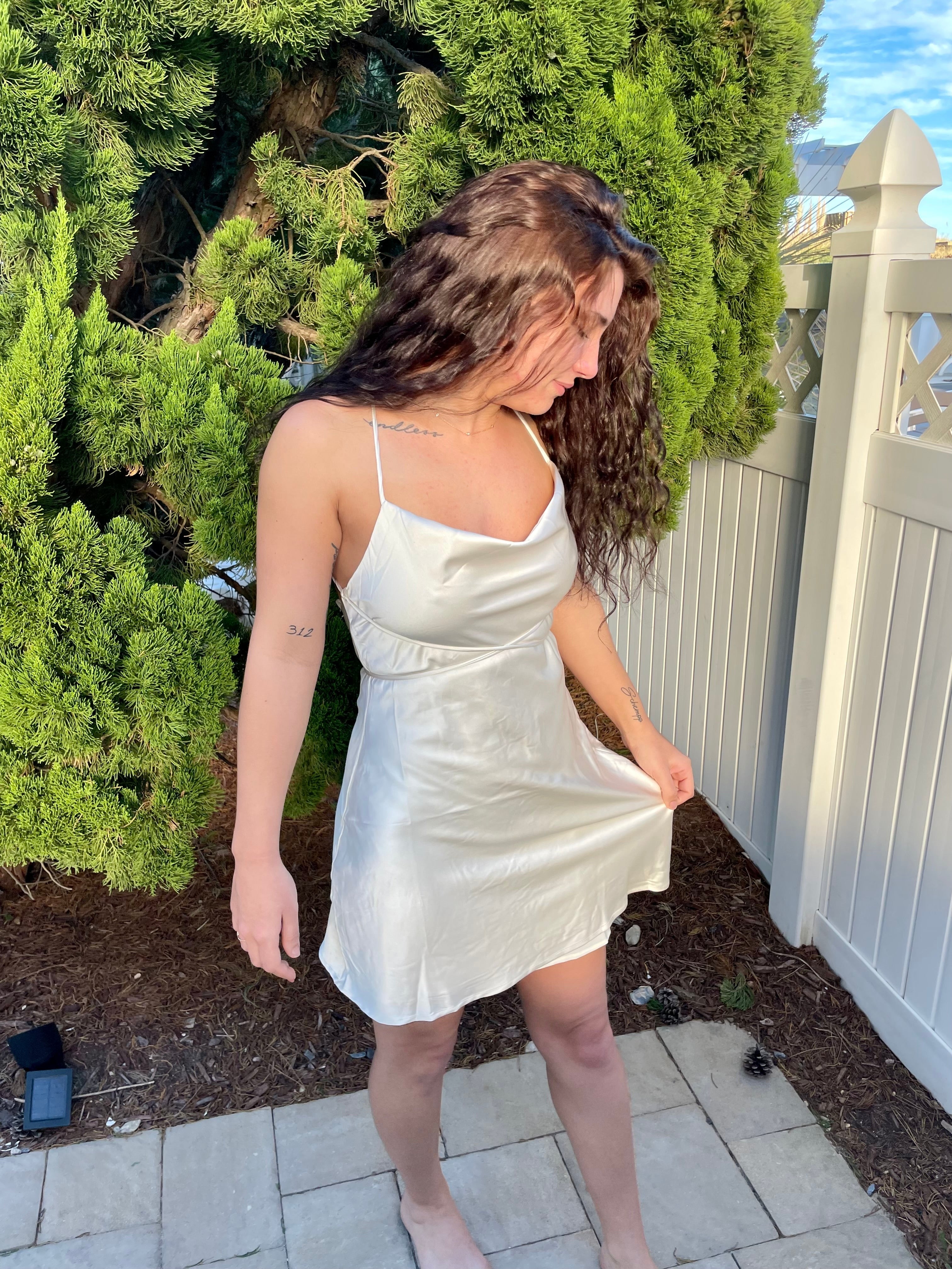 Cloud 9 Strappy Dress, champagne