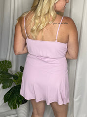 Eyes On You drape dress, lavender