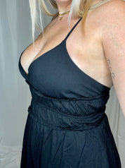 Harley elastic waist dress, black