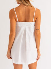 Koko sleeveless tunic dress, white