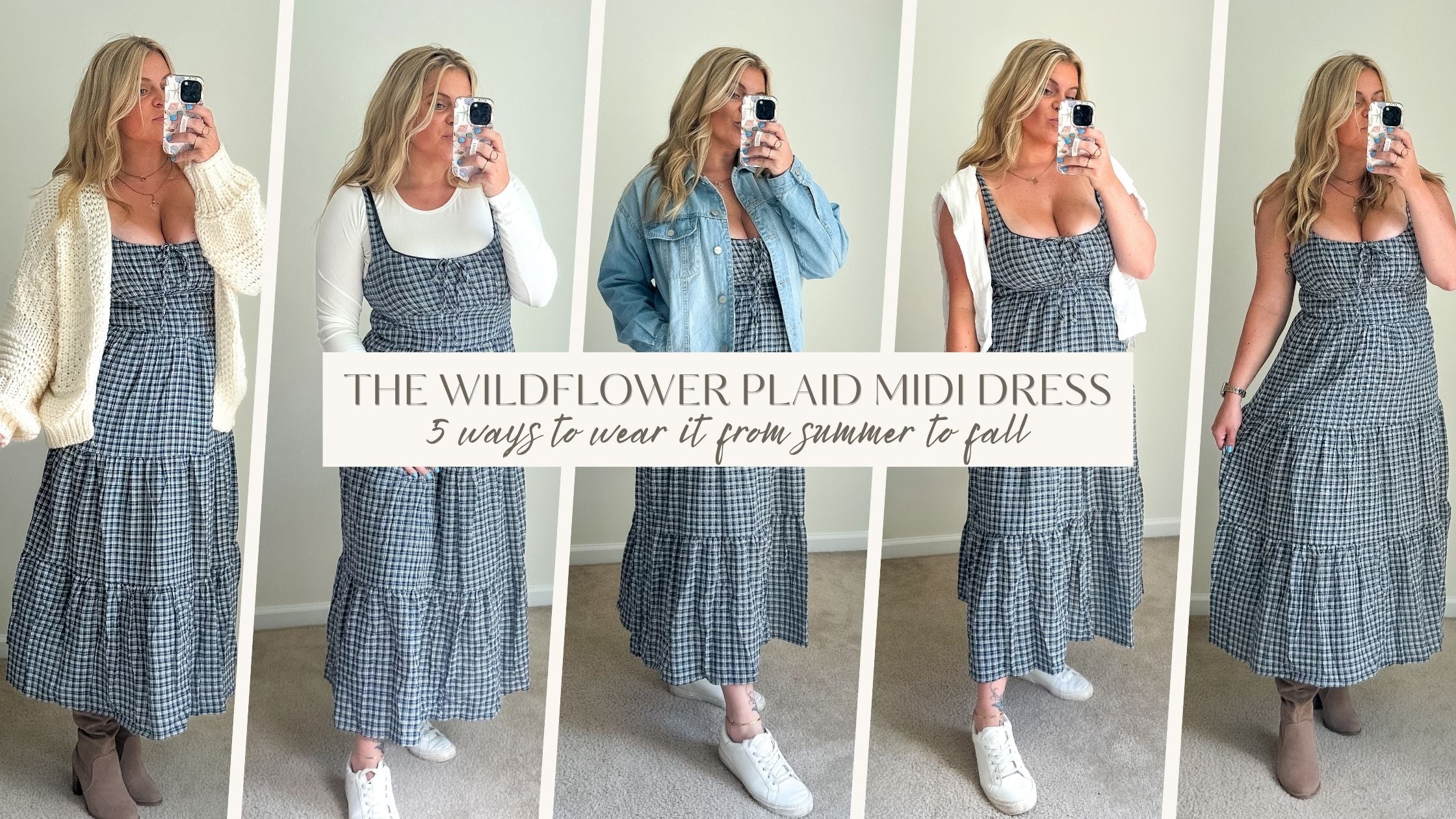 The Wildflower Plaid Midi Dress: 5 Ways to Wear It From Summer Into Fall