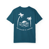 The Beach is Calling graphic tee