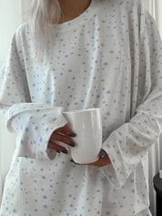 Snowflake Long Sleeve Pajama Top