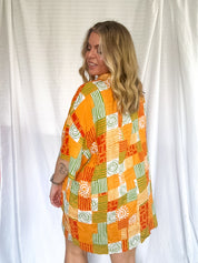 Calypso oversized dress, orange