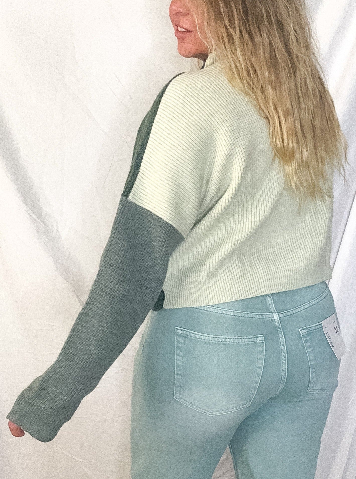 Emerald colorblock sweater