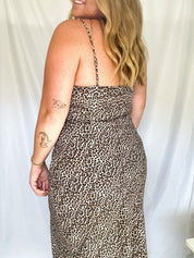 In the Wild maxi dress, leopard print