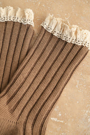 Salt & Thread crochet trim socks