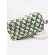 Jetset Checkered Cosmetic Bag with handle