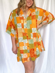 Calypso oversized dress, orange