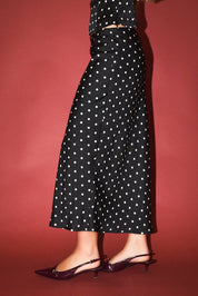 Dreamy Dot mid rise maxi skirt
