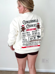 Gingerbread Lane embroidered sweatshirt, ivory