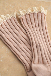 Salt & Thread crochet trim socks