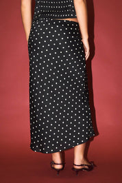 Dreamy Dot mid rise maxi skirt