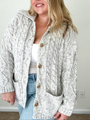 Harbor oversized Cardigan, heather grey