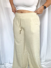 Tallulah Linen Pants, oatmeal