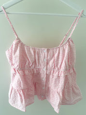 Coastal Picnic Babydoll Tiered Top, Pink