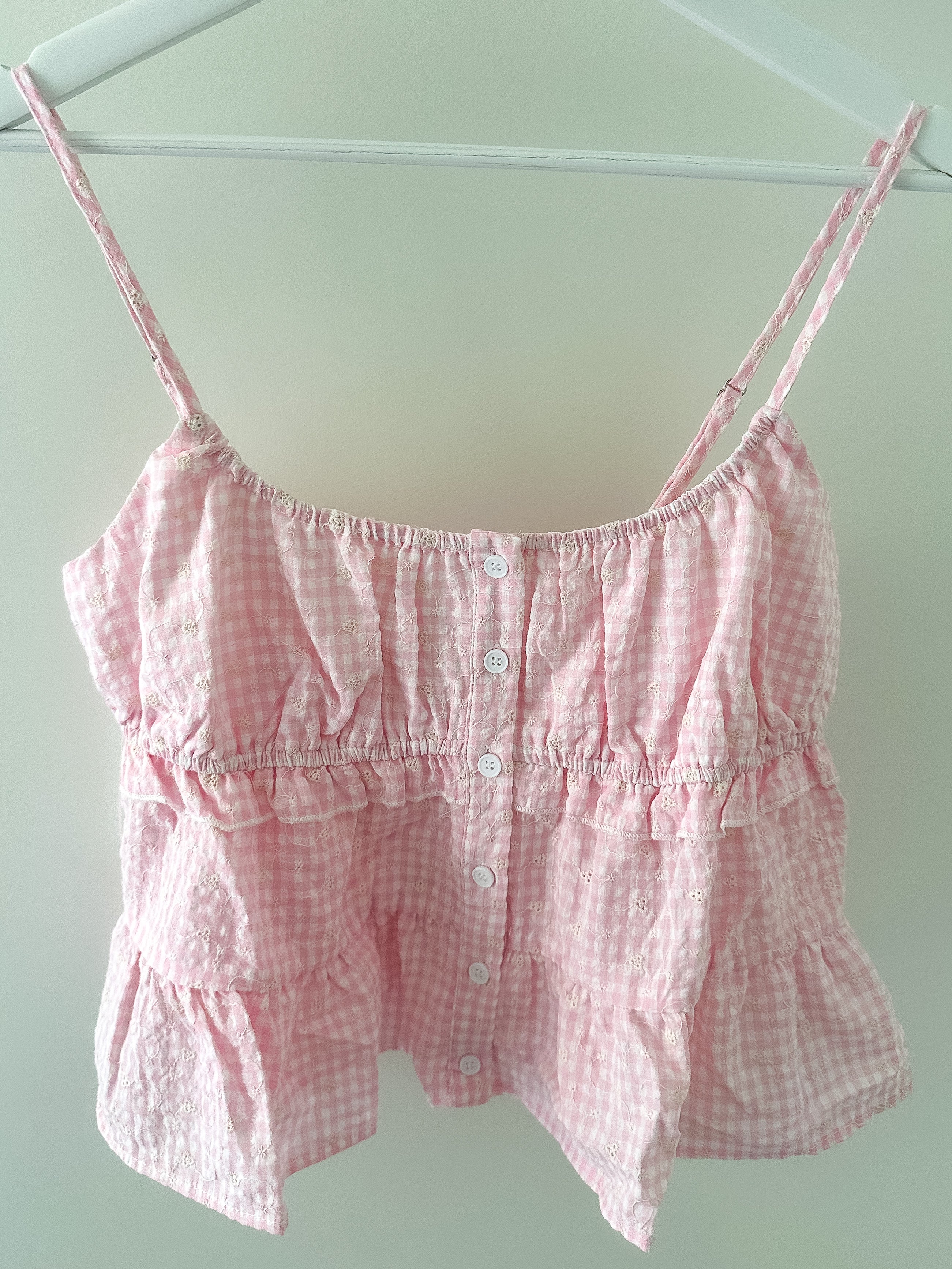 Coastal Picnic Babydoll Tiered Top, Pink