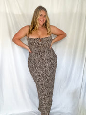 In the Wild maxi dress, leopard print