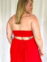 Dune Dancer Babydoll Tube Dress, red