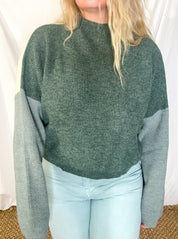 Emerald colorblock sweater