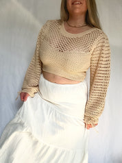 Malia crochet top, natural