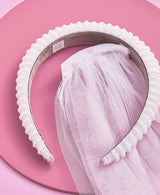 Pearl Headband with detachable veil