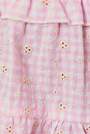 Coastal Picnic Babydoll Tiered Top, Pink