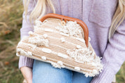 Down the Shore Clutch, beige