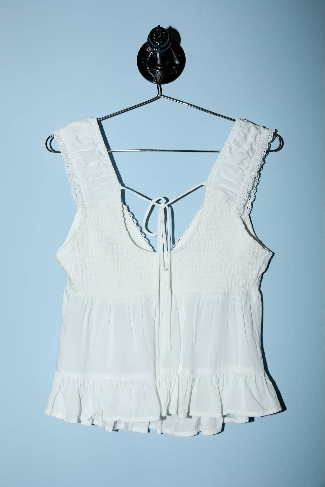 Heirloom Lace Trim Top, White