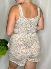 Sundazed Floral Short Set, beige