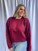 Burning Red Sweater, burgundy